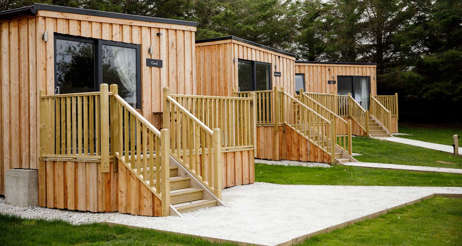 Cosy and luxury wooden clad cabins